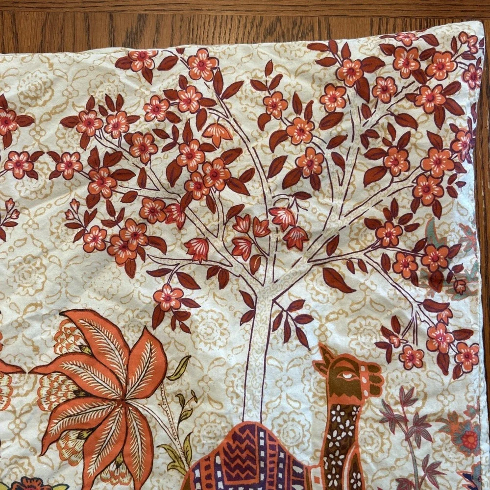 Anthropologie Sham Desert Garden Organic Cotton Printed Percale Euro Sham